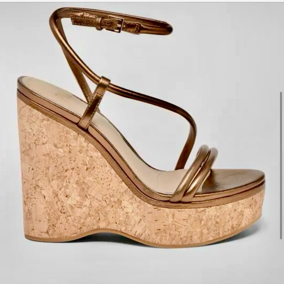 NWT- PAIGE HALLIE PLATFORM WEDGE SANDALS - Picture 1 of 10